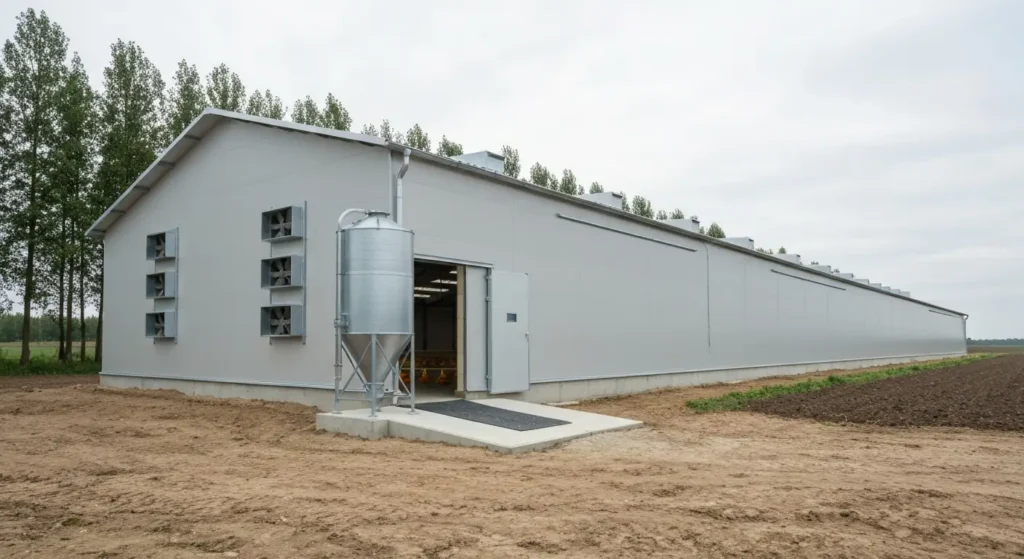 Projekt kurnika dla brojlerów: wymiary, układ funkcjonalny i koszt budowy